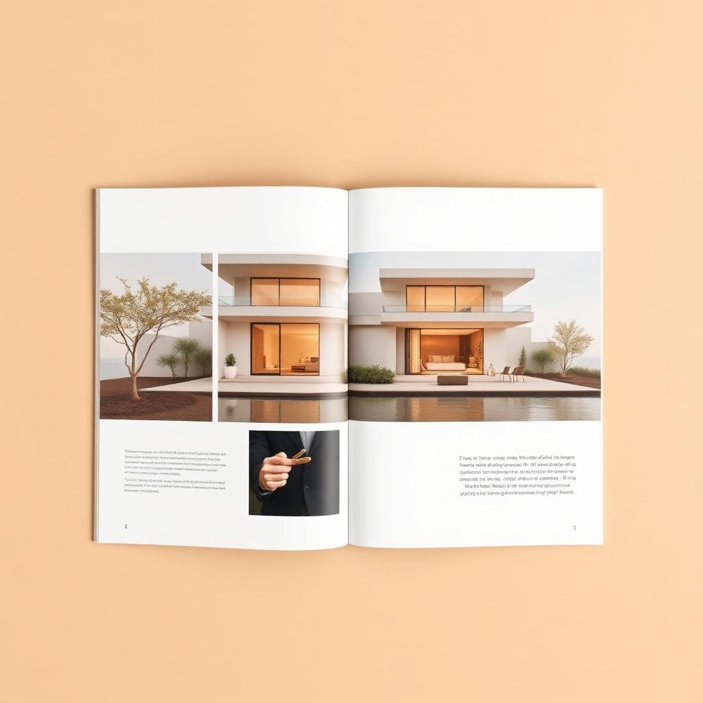 Modern real estate brochure spread